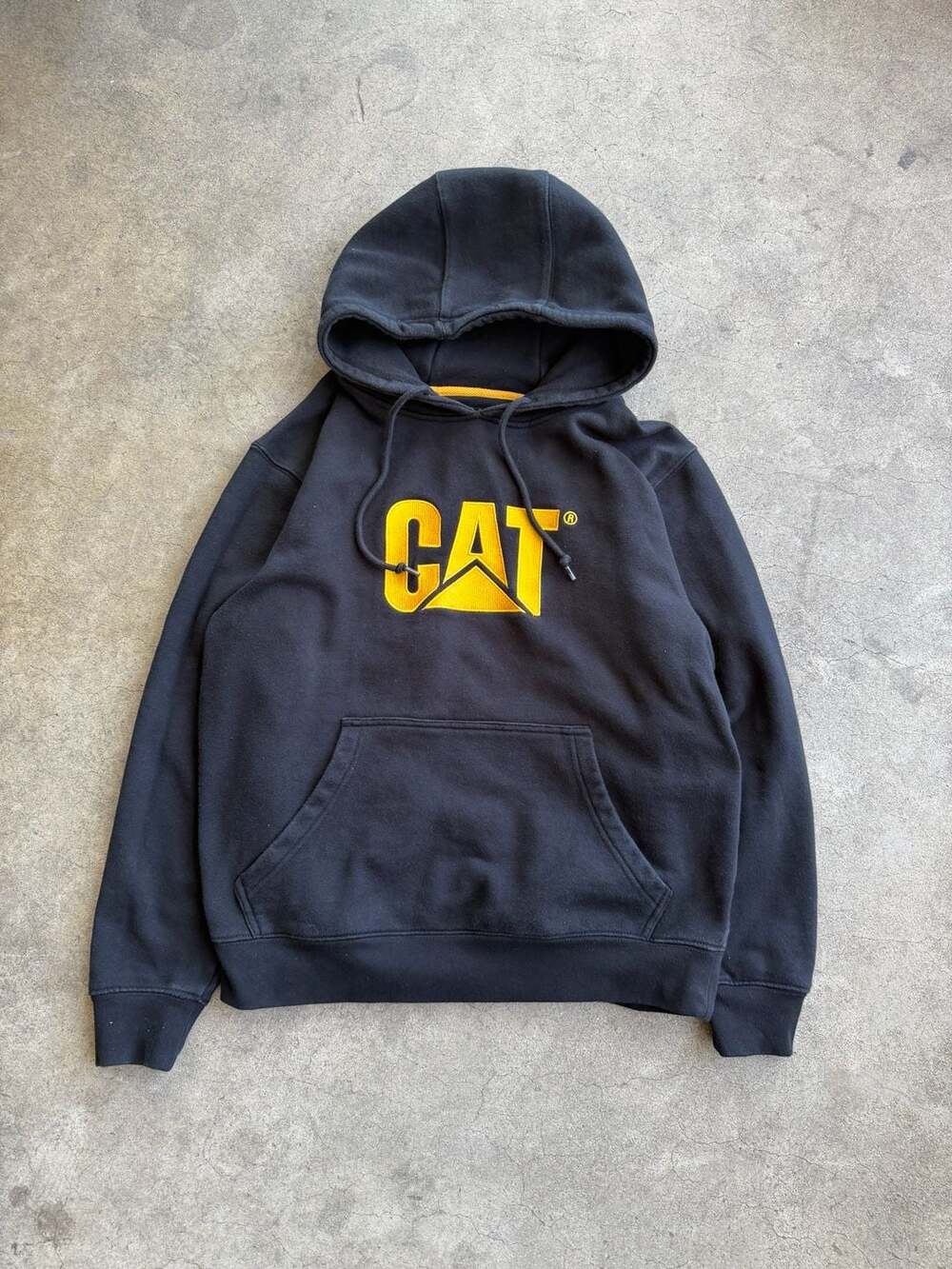 Caterpillar CAT Logo Pullover Hoodie Black Size M